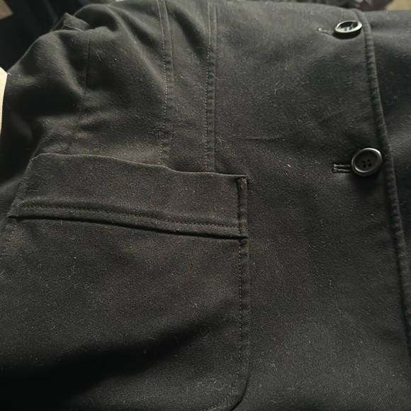 Express black single front three button blazer suit jacket sz 11/12 - Picture 6 of 9